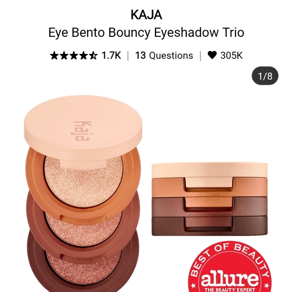 Sephora Other - 💄HP💄NIB KAJA BEAUTY BENTO BOUNCY SHIMMER EYESHADOW TRIO IN SALTED CARAMEL